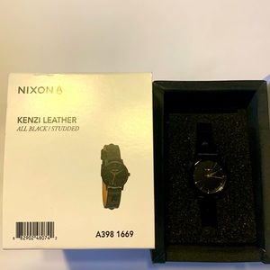 Nixon Kenzi Ladies Watch. ALL BLACK/Studded BRAND NEW!